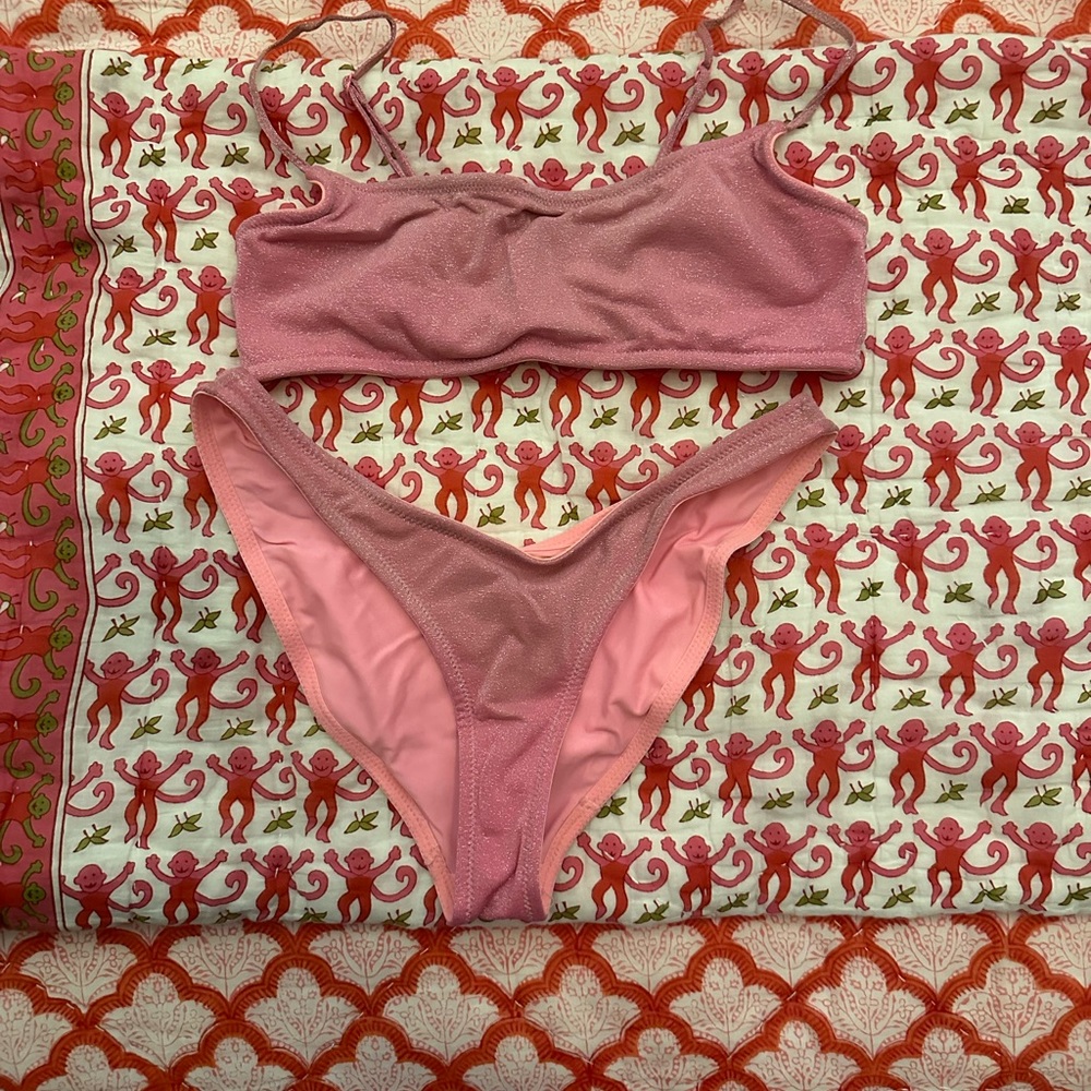 TRIANGL PINK SPARKLE SWIMSUIT